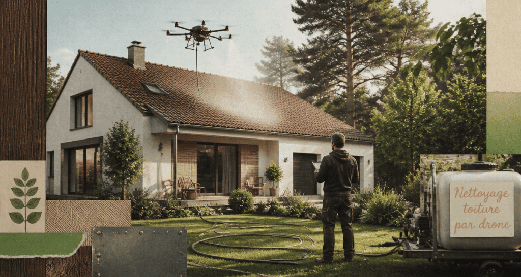 nettoyage toiture par drone avis sur maison contemporaine