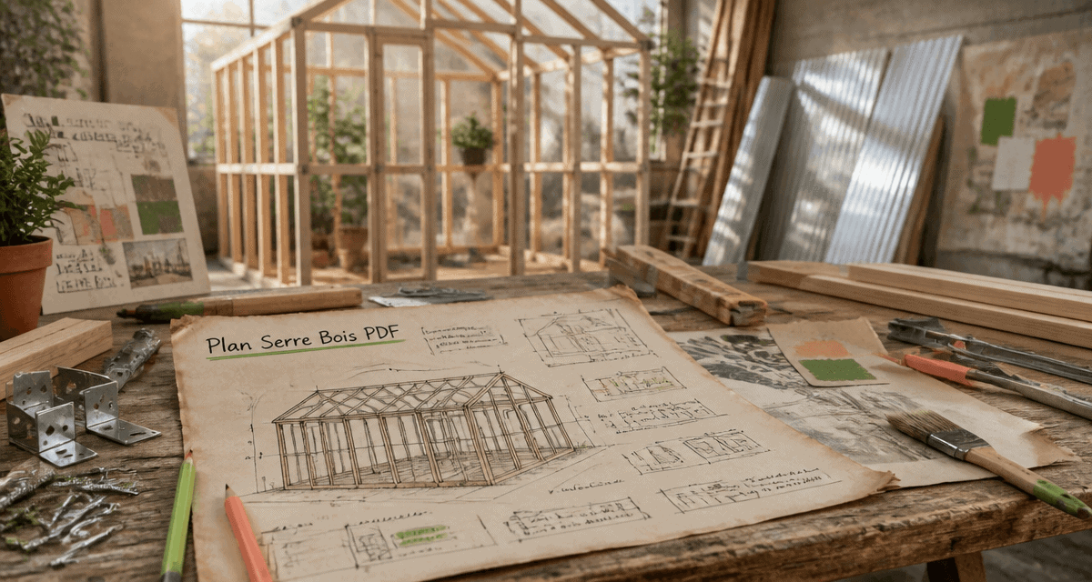 plan serre en bois pdf gratuit sur établi avec outils