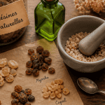 Résines naturelles, mortier, bocal et accessoires