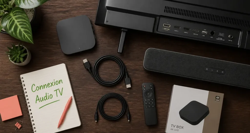 comment brancher une barre de son avec une box tv