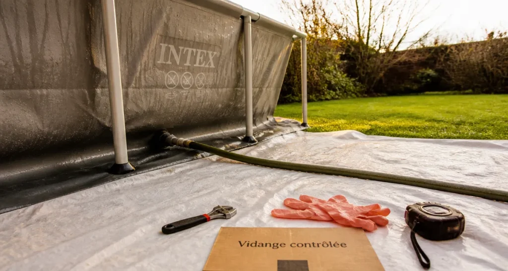 Comment vidanger une piscine Intex : vidange contrôlée sans inonder le terrain