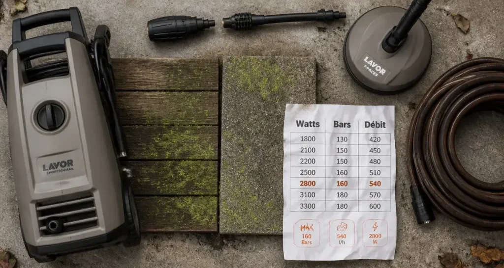Quelle puissance pour un Karcher ? Accessoires et débit haute pression