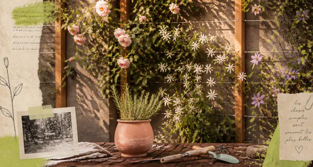 support plante grimpante mural terrasse