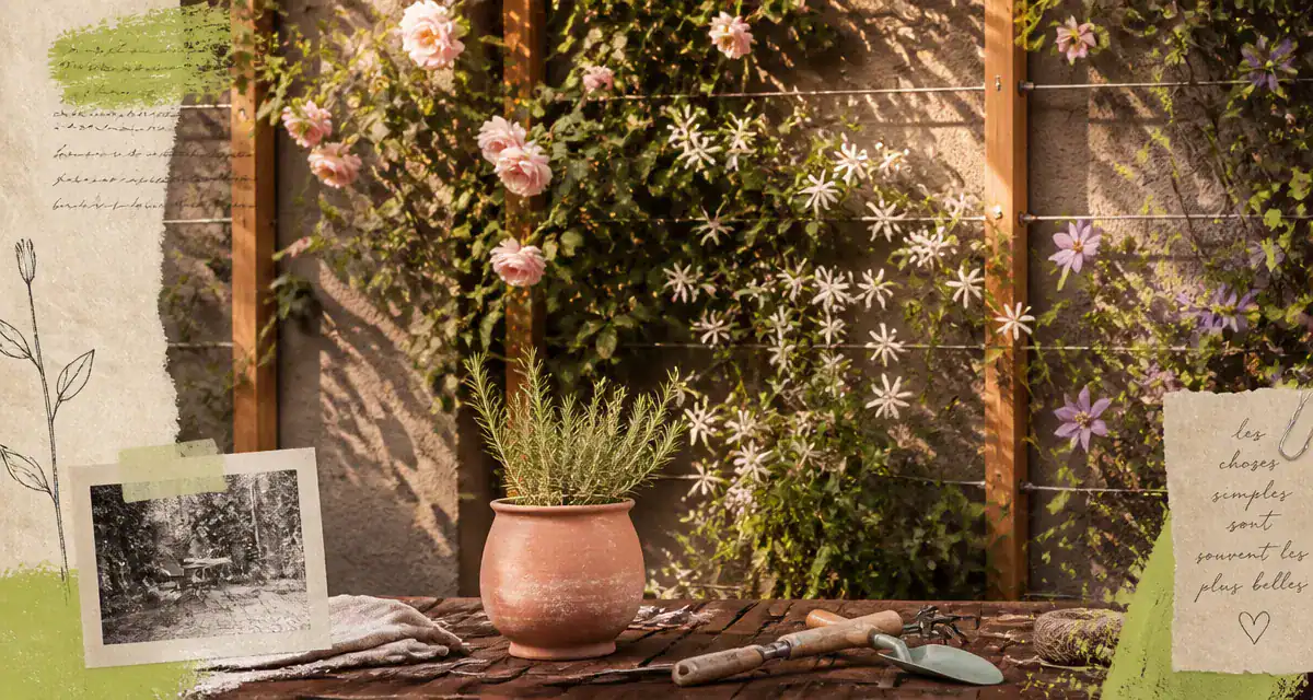 support plante grimpante mural terrasse