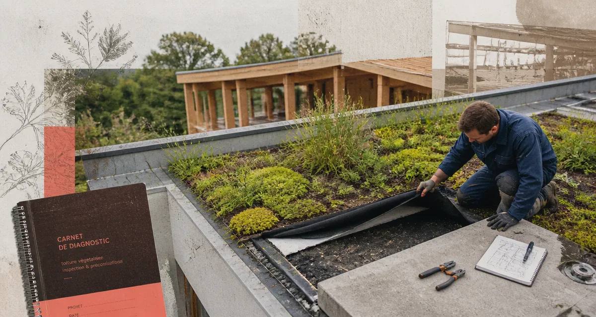 toit végétalisé inconvénient technicien membrane