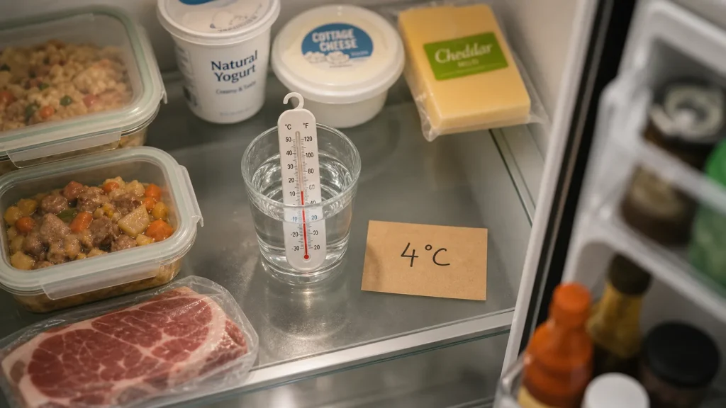 Comment regler un frigo : 4°C et 60% sur la molette