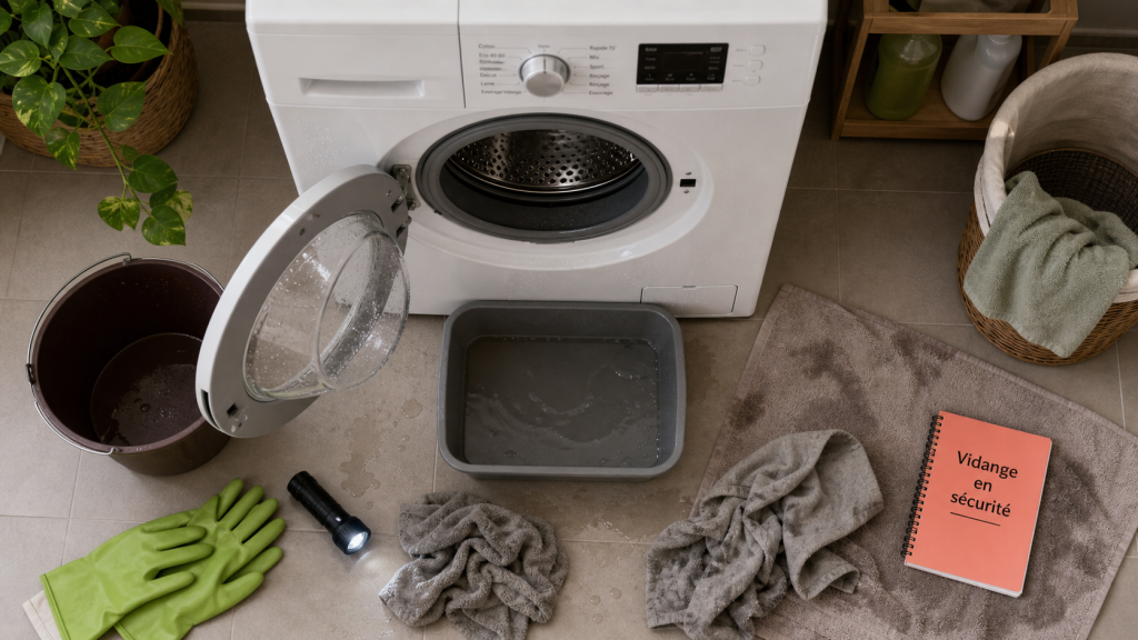 Comment vidanger une machine à laver : filtre et tuyau pour vidange sans inondation