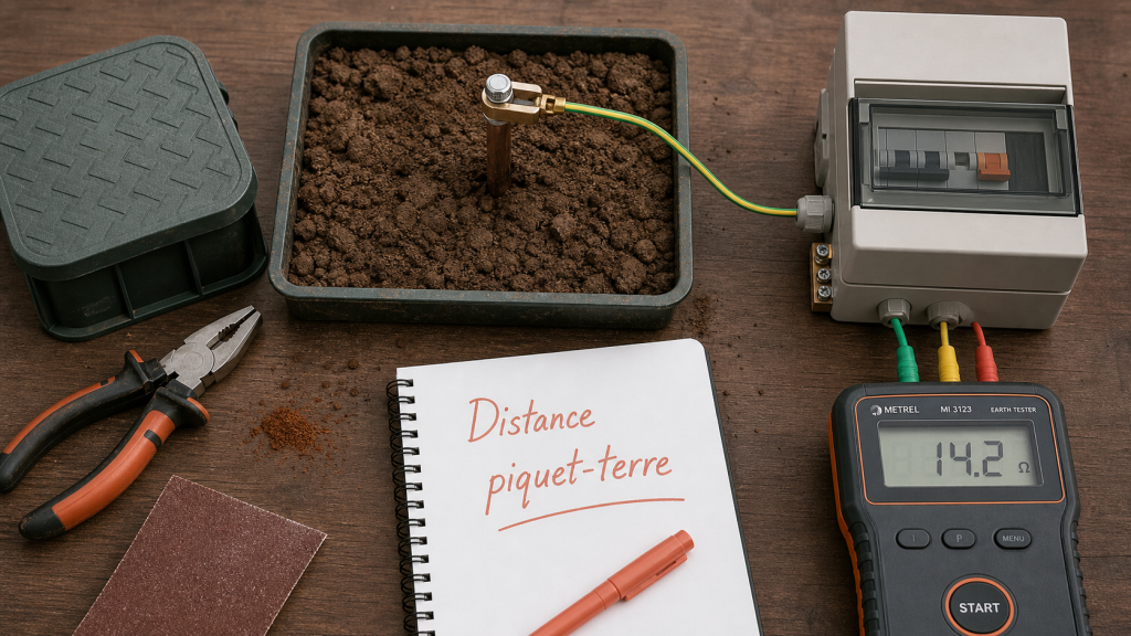 Distance piquet de terre et tableau électrique : installation aux normes