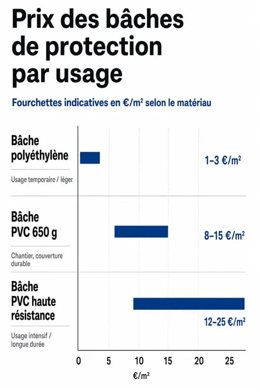 Comparatif des prix des bâches de protection selon le type et l'usage