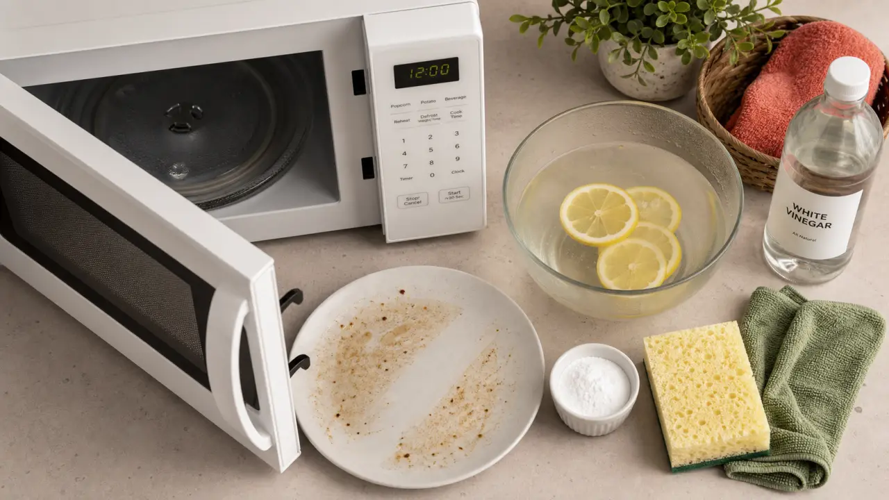 Nettoyage micro onde : citron, vinaigre blanc et bicarbonate