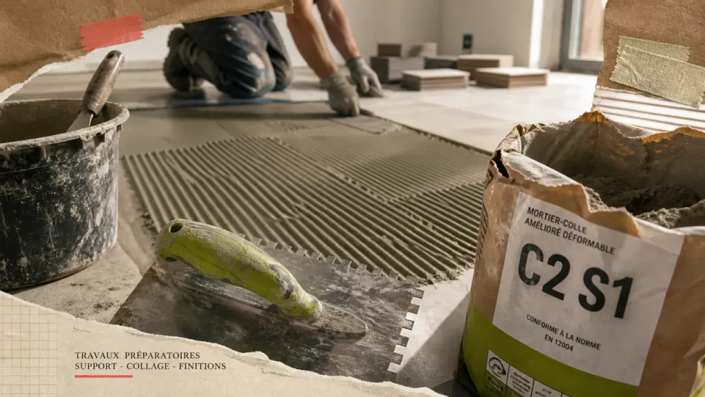 Colle carrelage sol : 3 erreurs fatales qui ruinent votre pose