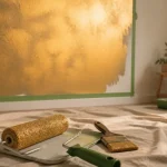 Peinture murale or : spalter et sous-couche blanche pour un séchage sans traces