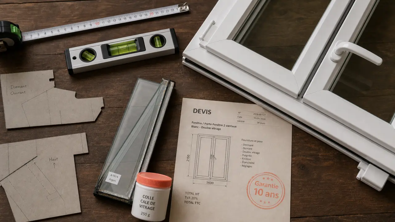 Portes fenêtres en PVC : double vitrage sur-mesure, points à vérifier
