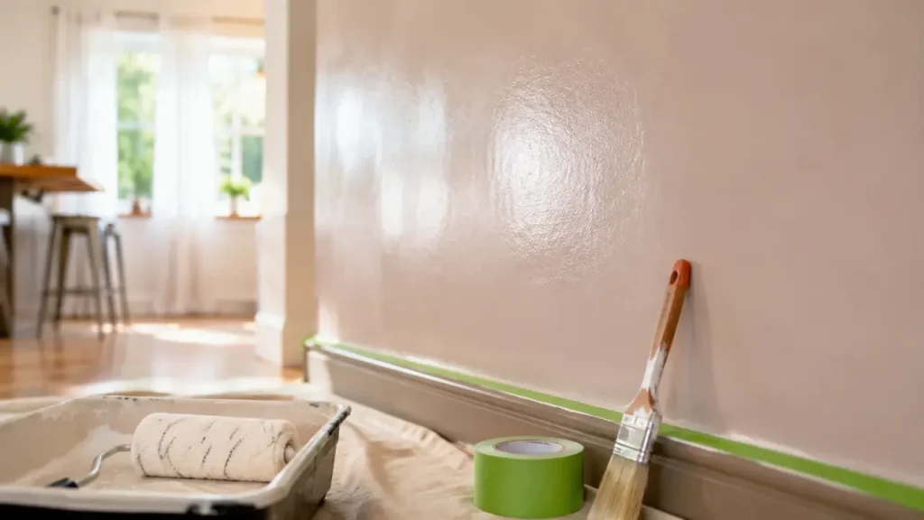 Peinture satinée murale : le bon compromis entre lumière, entretien et préparation du mur