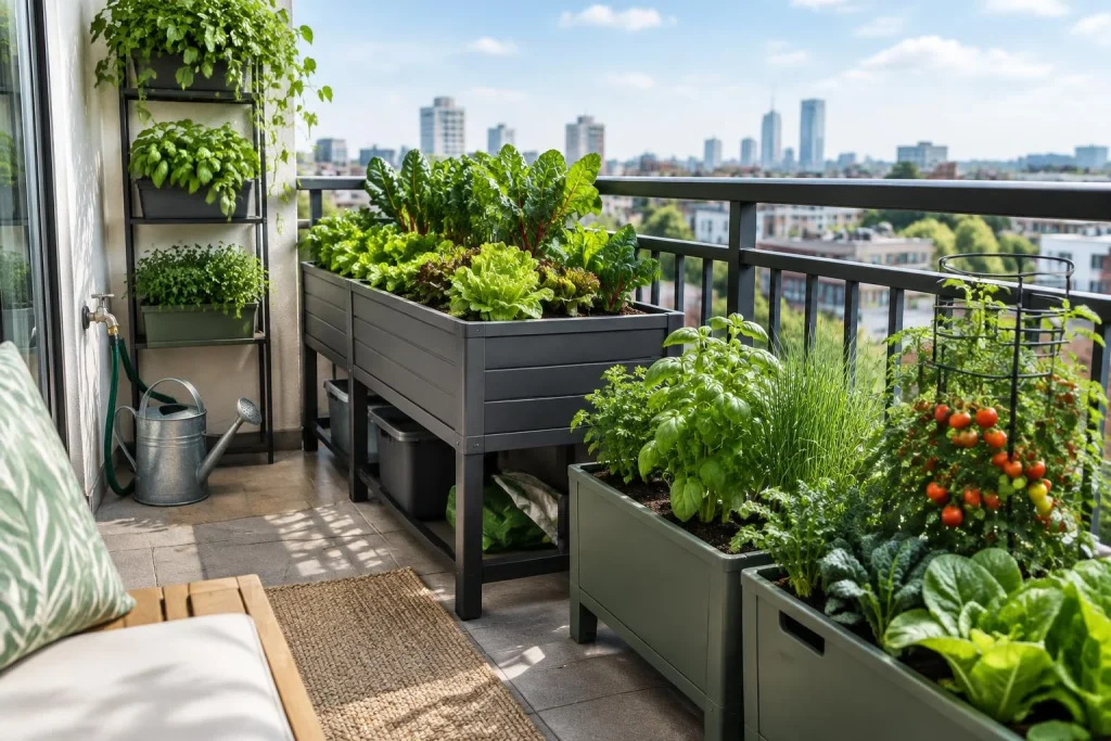 Un bac humide peut peser 85 kg : sécuriser et aménager son potager de balcon
