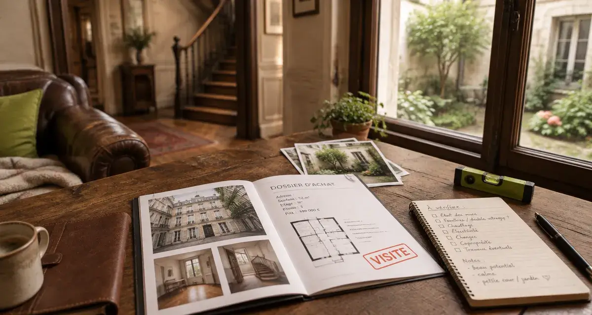 Achat maison Paris : visite d’une maison, dossier et travaux en salon ancien